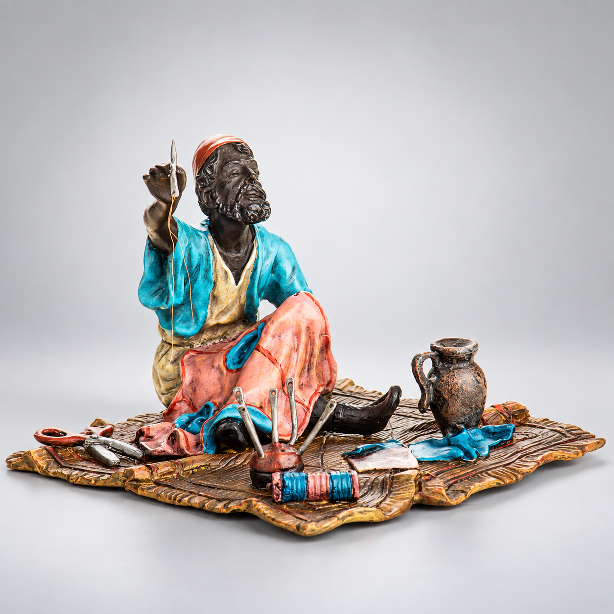 Tailor Vienna Bronze Figurine – Cold Painted Miniature