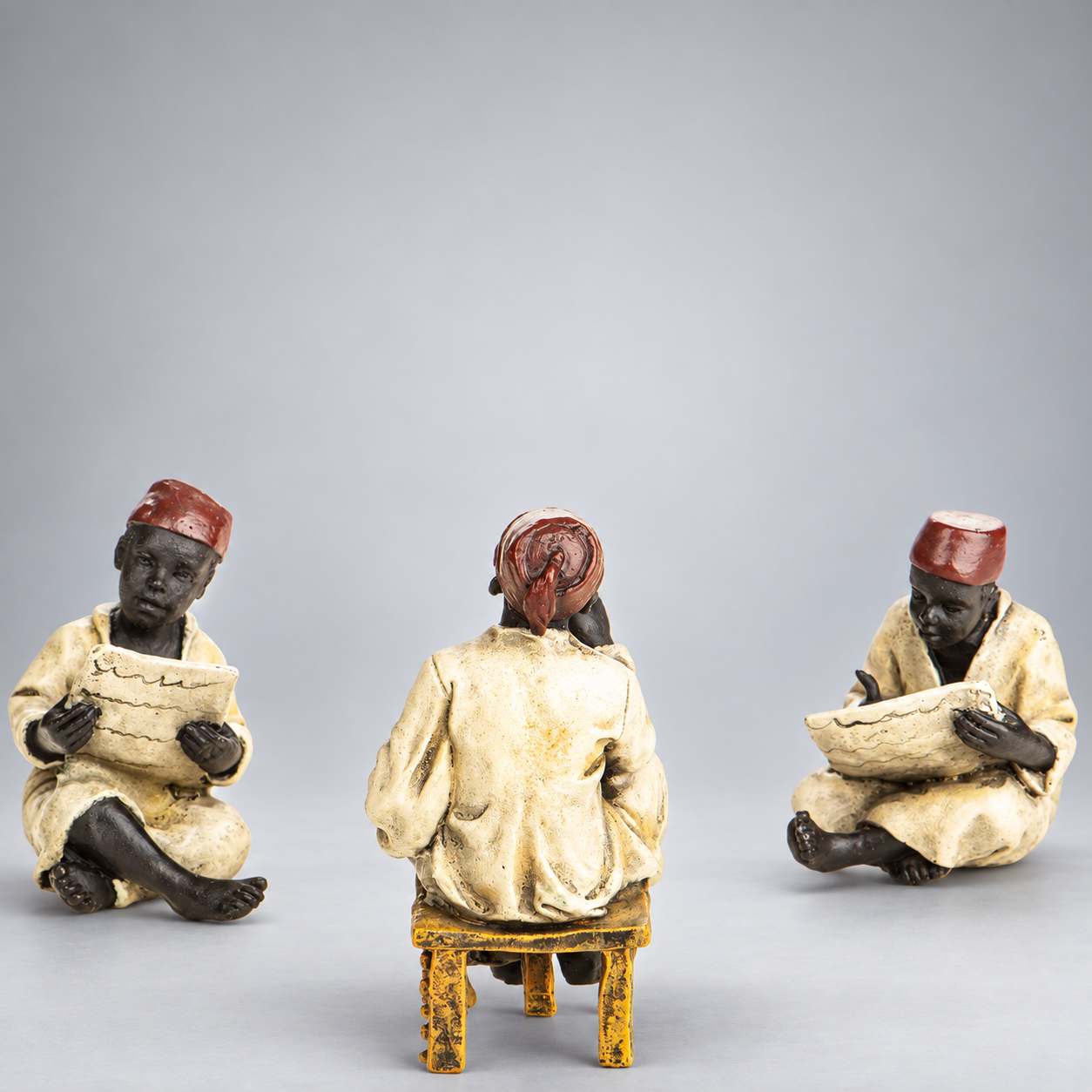 Teacher with Pupils Vienna Bronze Figurines – Cold Painted Set of 3 – view 2