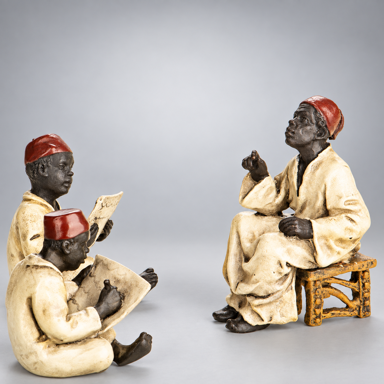 Teacher with Pupils Vienna Bronze Figurines – Cold Painted Set of 3 – view 4