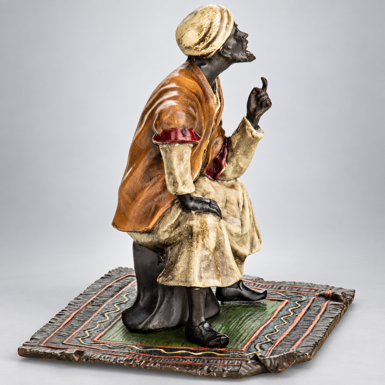 Seated Arab Vienna Bronze Figurine – Cold Painted