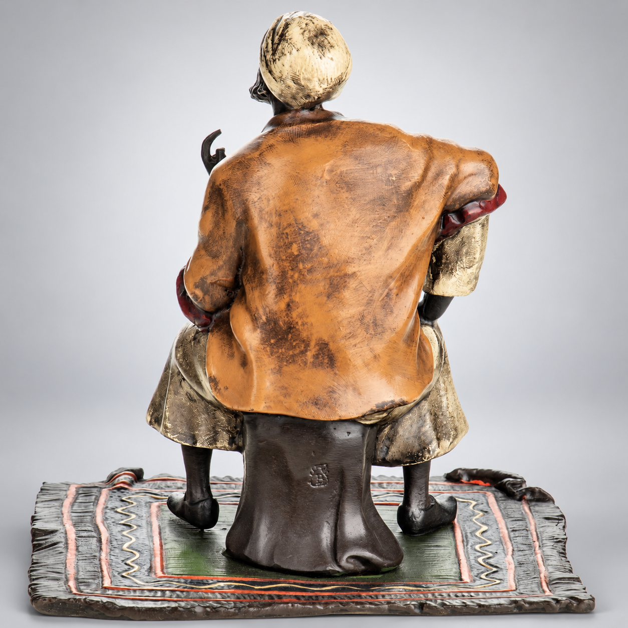 Seated Arab Vienna Bronze Figurine – Cold Painted