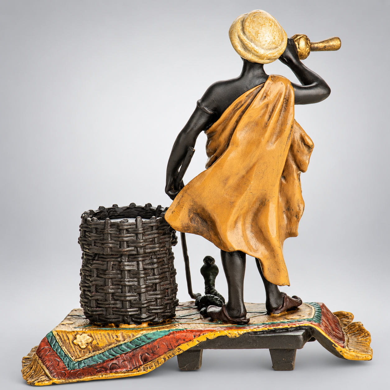 Snake Charmer Vienna Bronze Figurine – Cold Painted