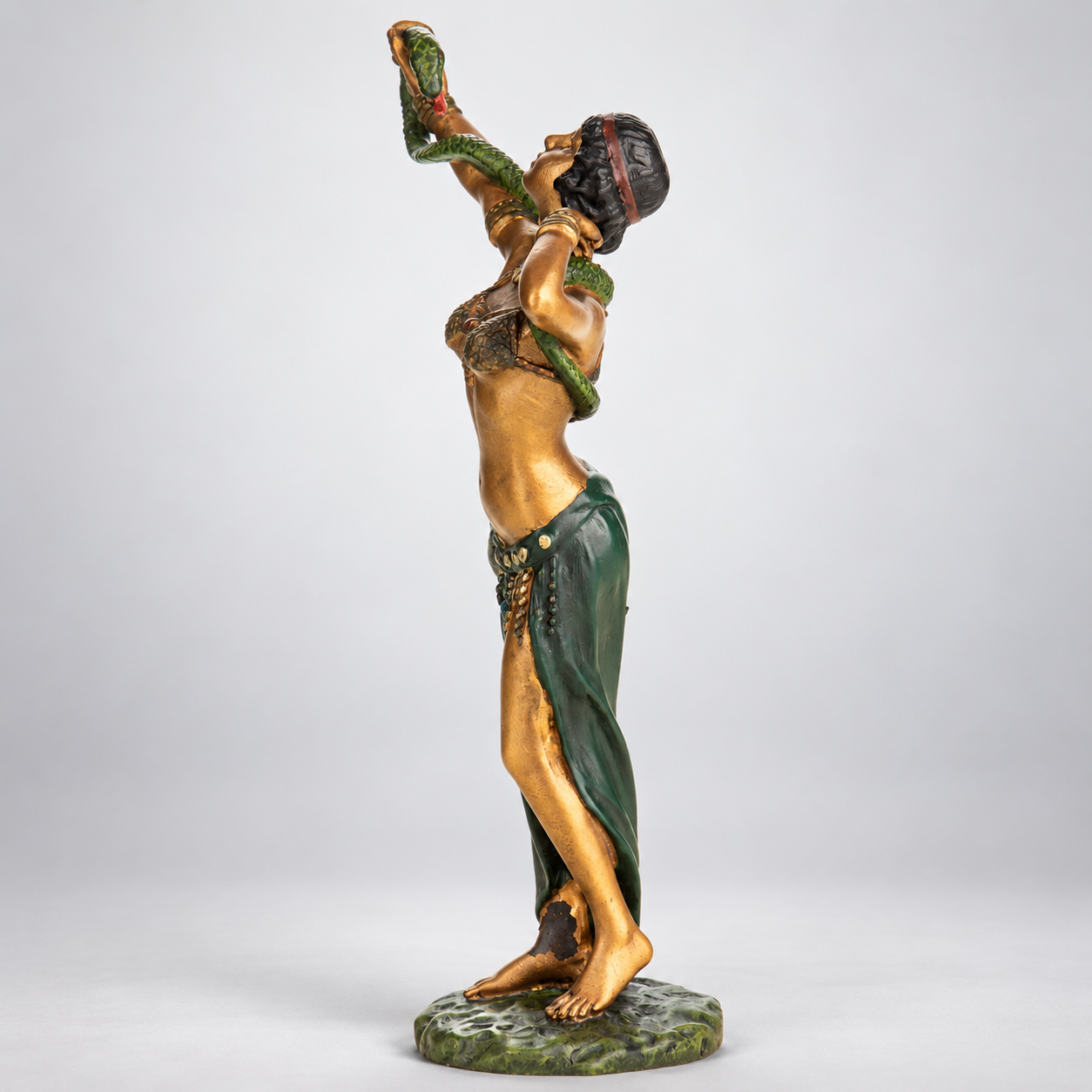 Dancer with Snake Vienna Bronze Figurine – Cold Painted