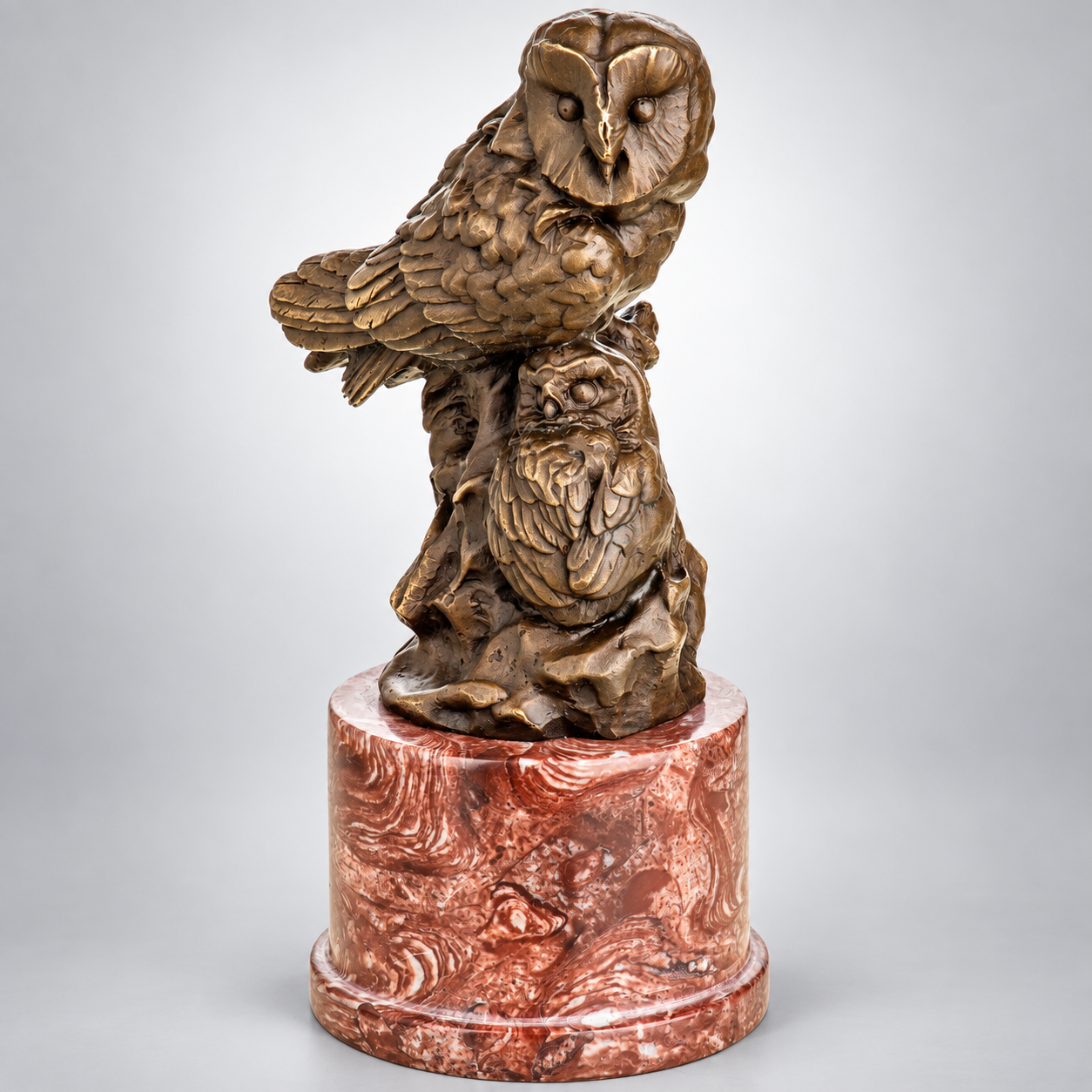 Owls Bronze Sculpture – view 1
