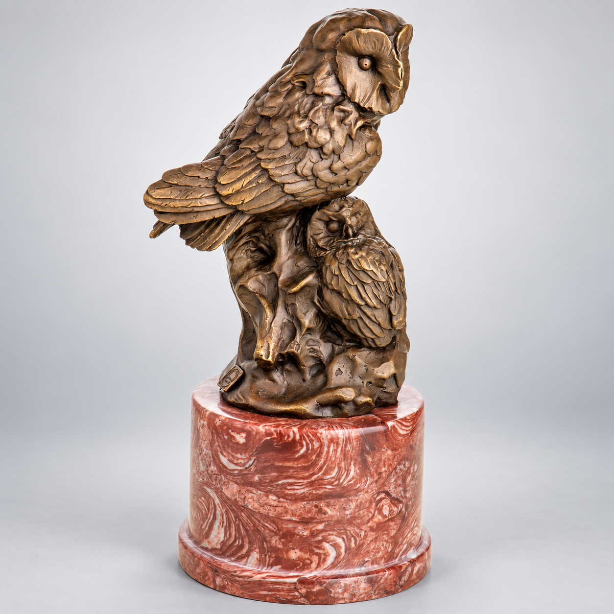 Owls Bronze Sculpture – view 2
