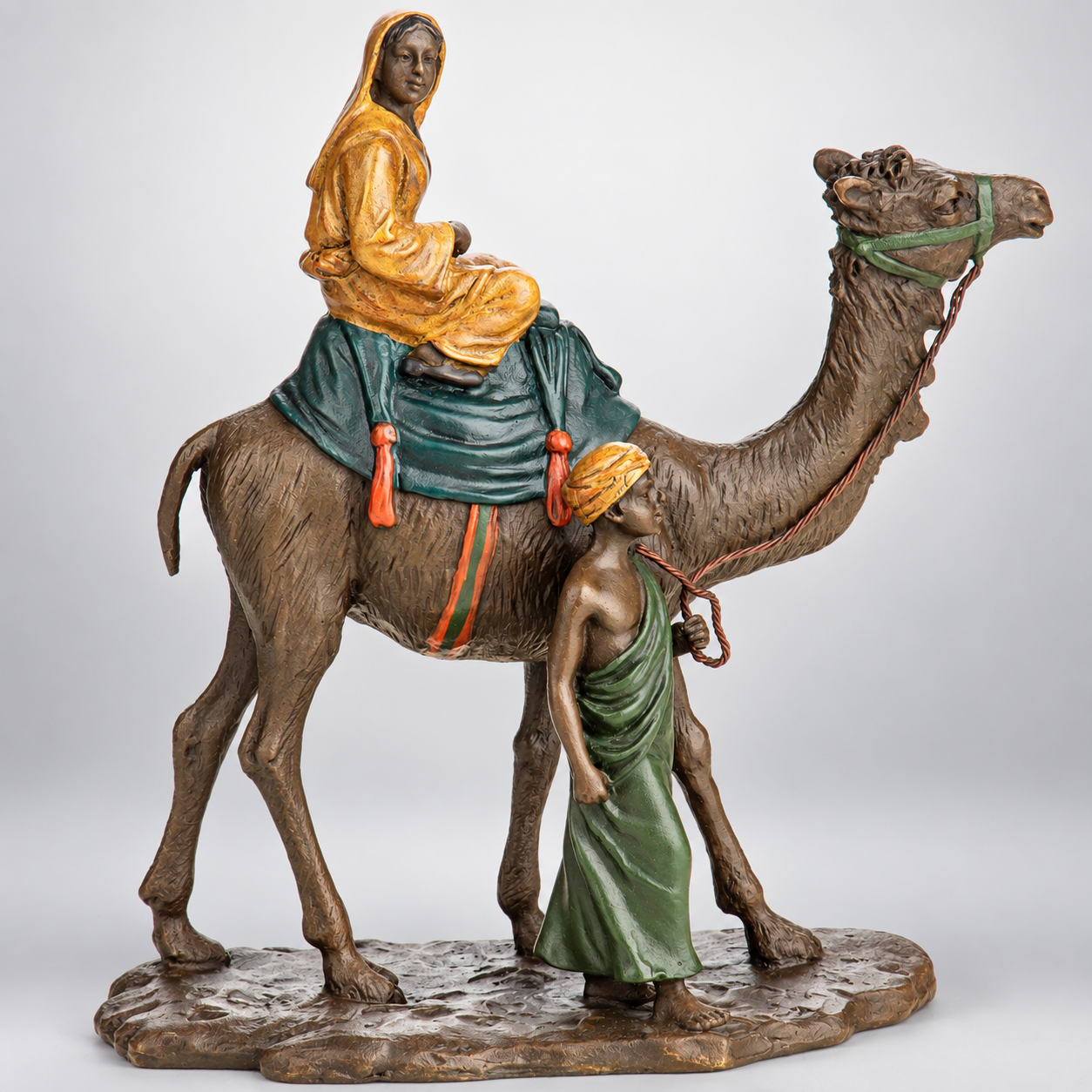 Arab with Camel Vienna Bronze Figurine – Cold Painted