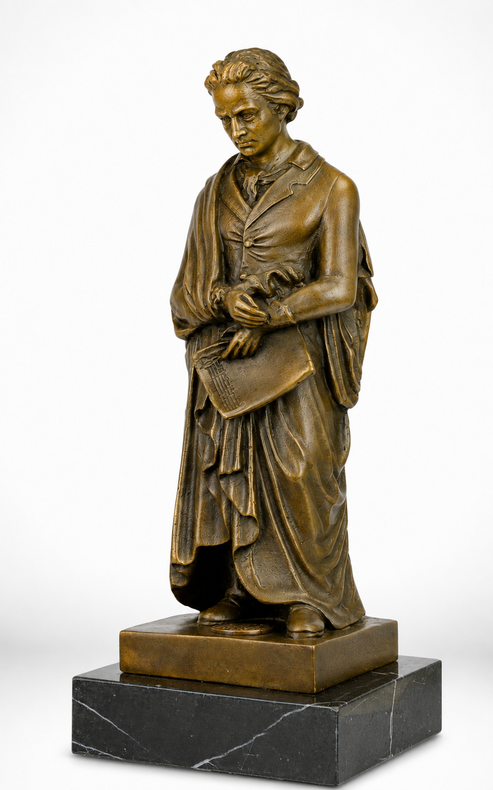 Beethoven Standing Statue | Handcrafted Bronze Decor