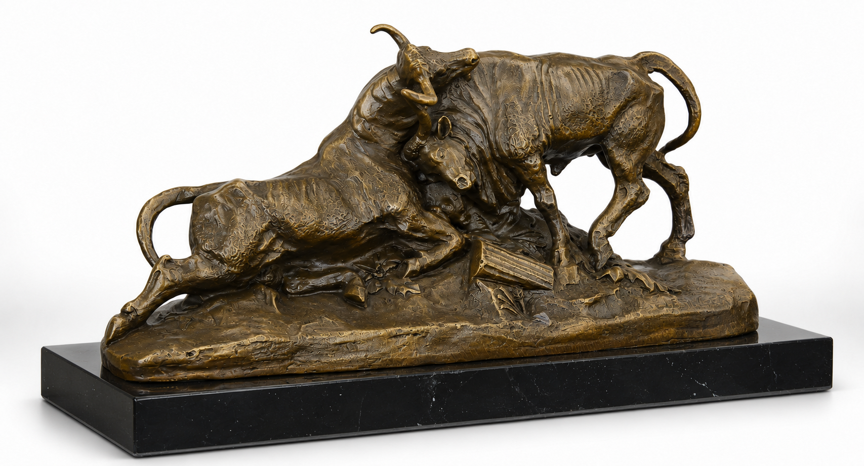 Fighting Bulls | Animal Sculptures | Home Decor | Handcrafted