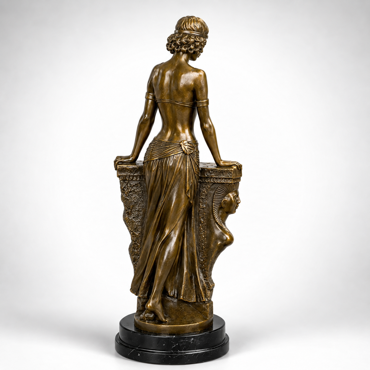 Egyptian Woman Statue | Handcrafted Bronze Decor