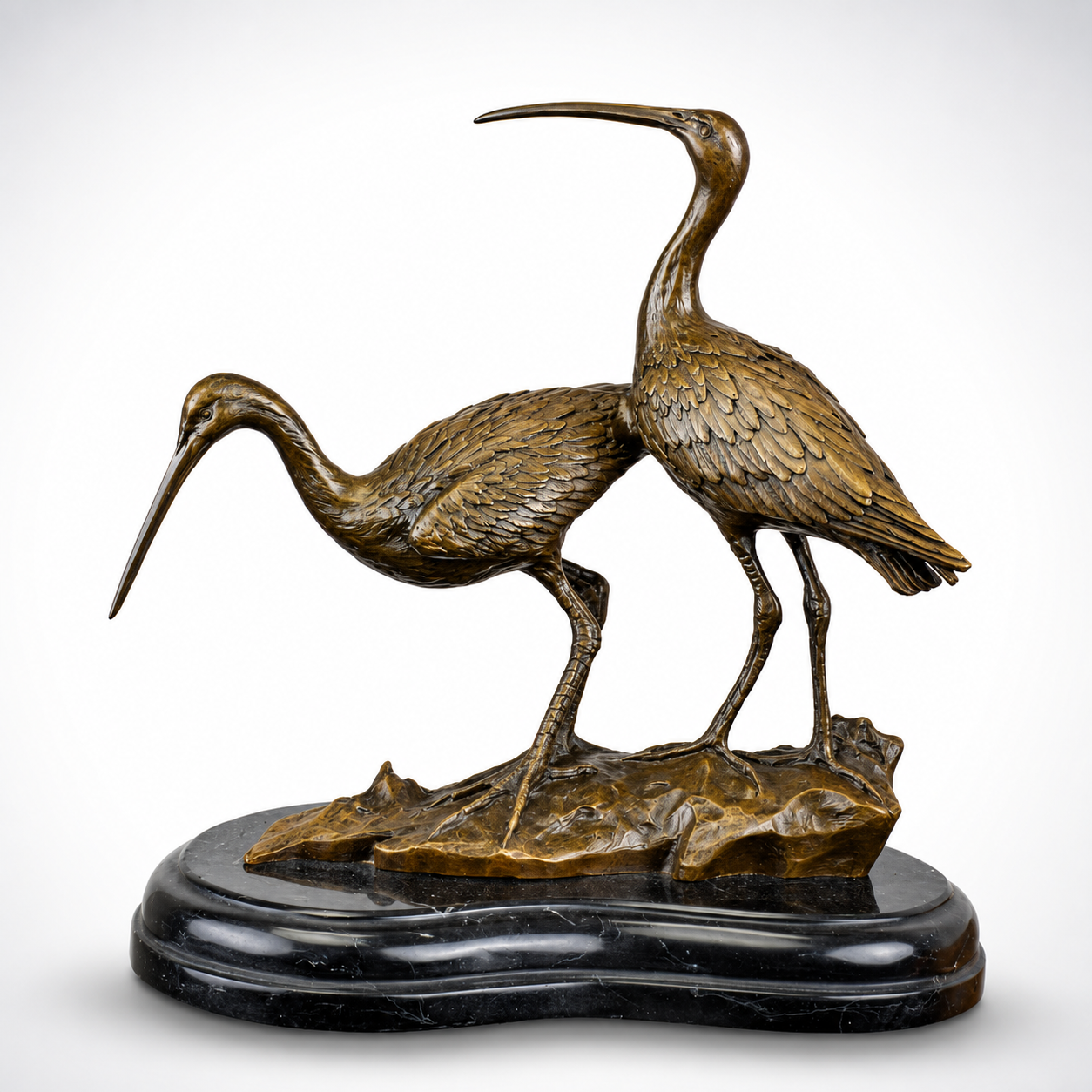Elegance of the Wetlands: Bronze Black-Tailed Godwits, Curios & Collec