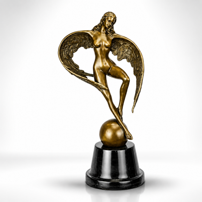 Winged Night | Handcrafted Bronze Decor | Unique Home Accent