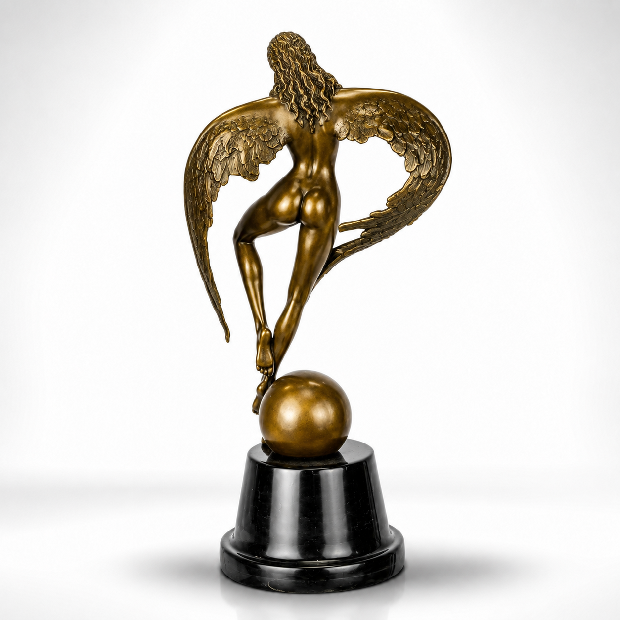 Winged Night | Handcrafted Bronze Decor | Unique Home Accent