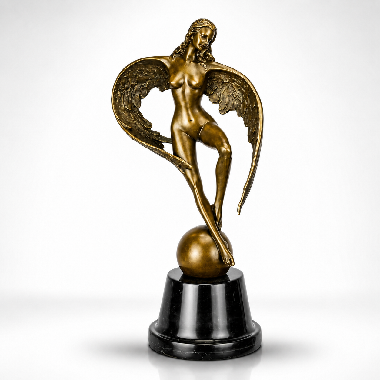 Winged Night | Handcrafted Bronze Decor | Unique Home Accent