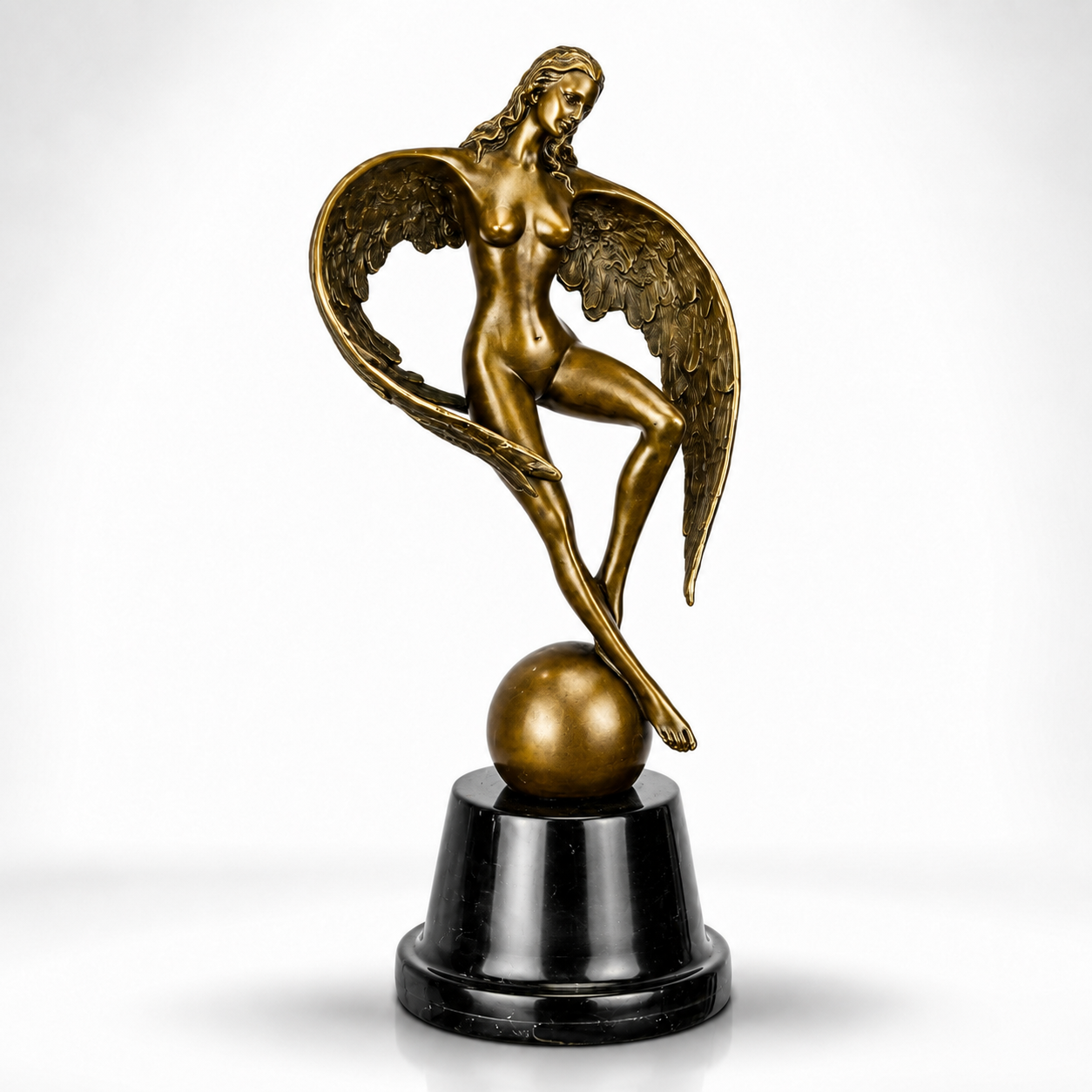 Winged Night | Handcrafted Bronze Decor | Unique Home Accent