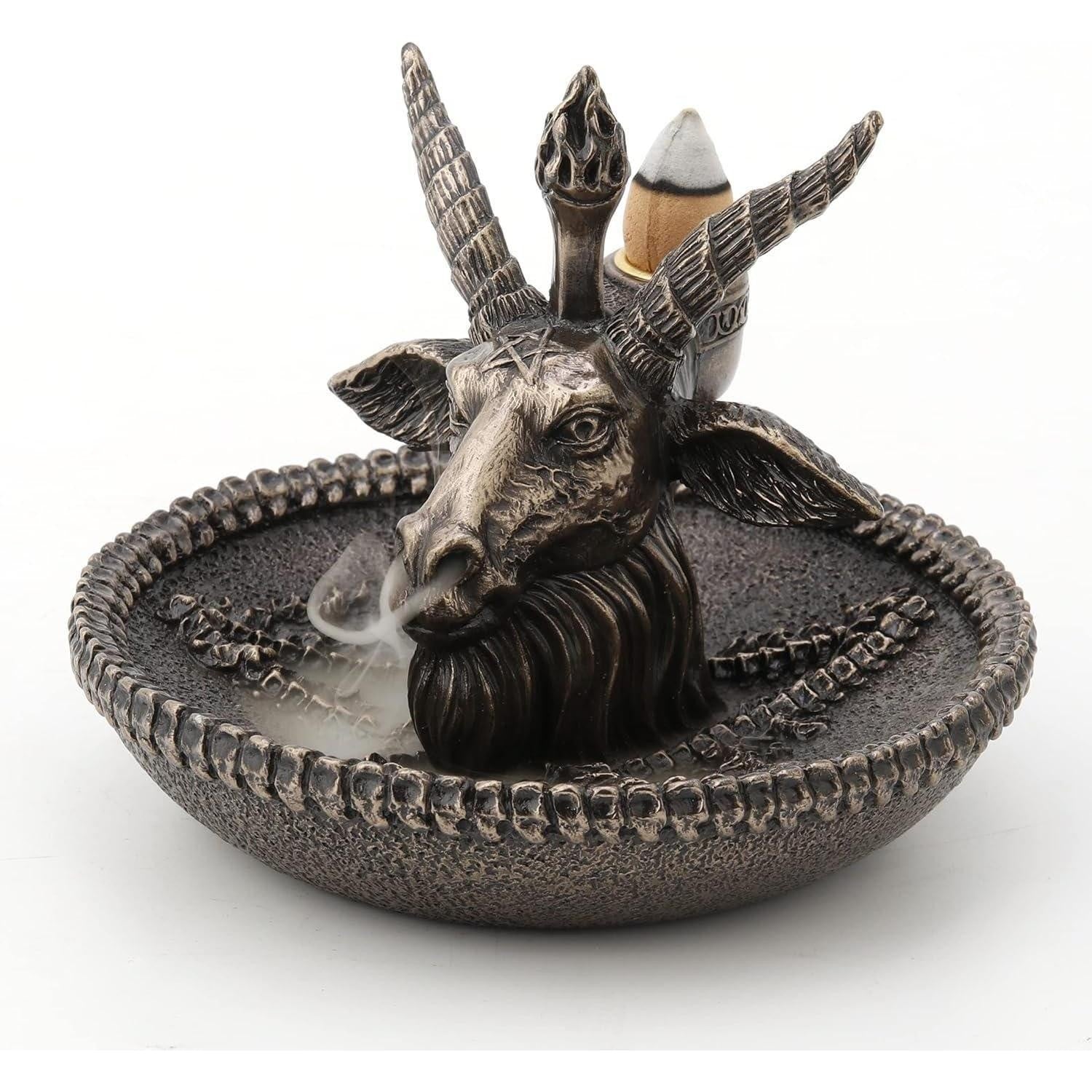Baphomet Incense Burner Statue | Handcrafted Bronze Decor
