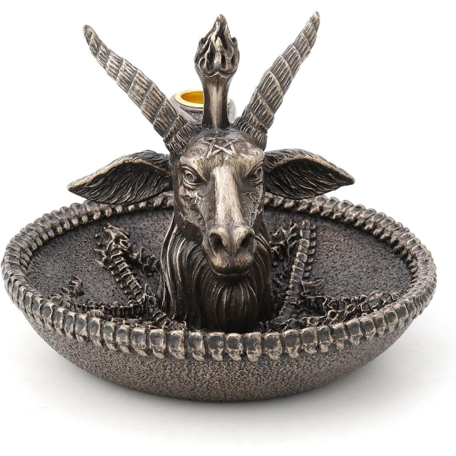 Baphomet Incense Burner Statue | Handcrafted Bronze Decor