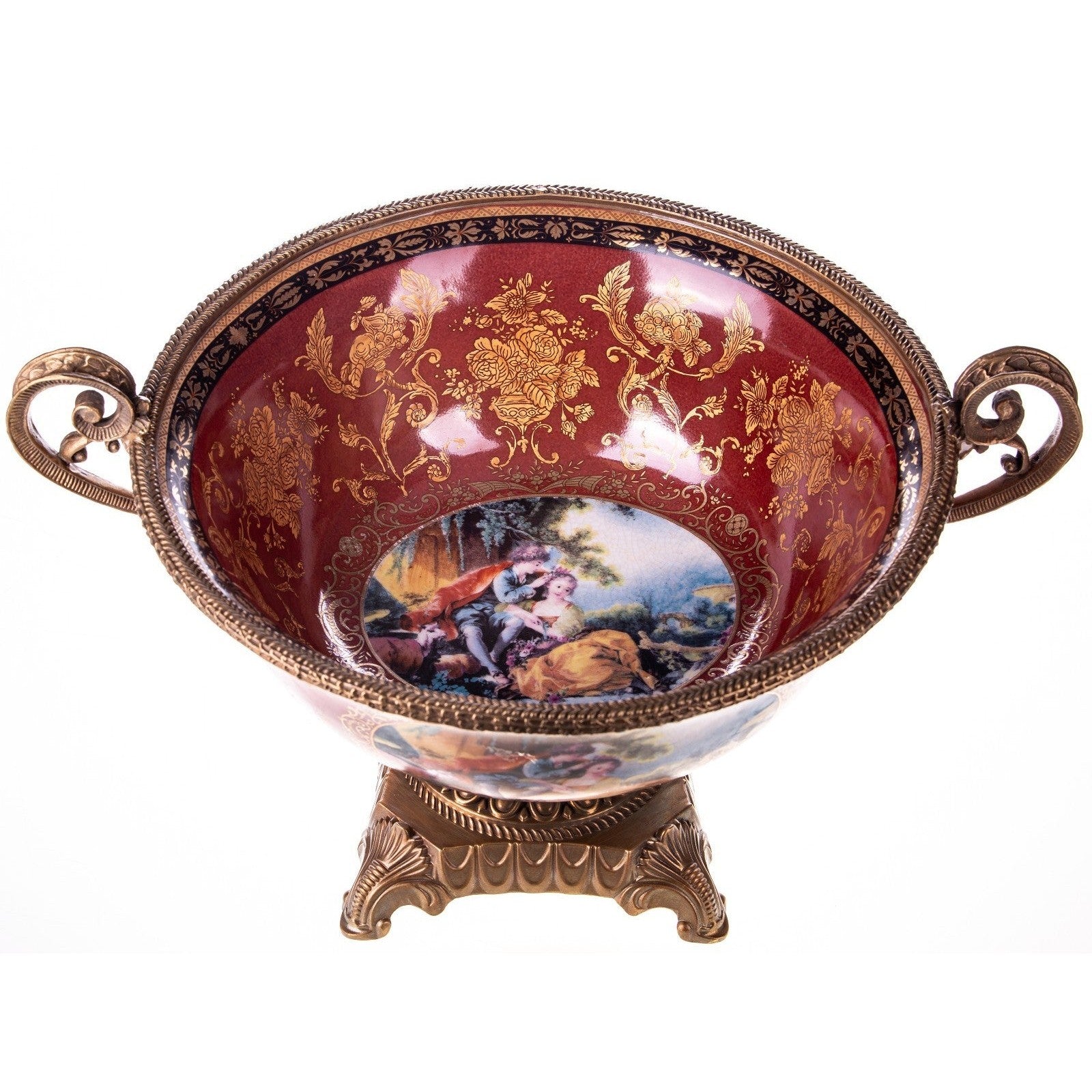 Rococo Porcelain Tazza Bowl | Handcrafted Porcelain Decor