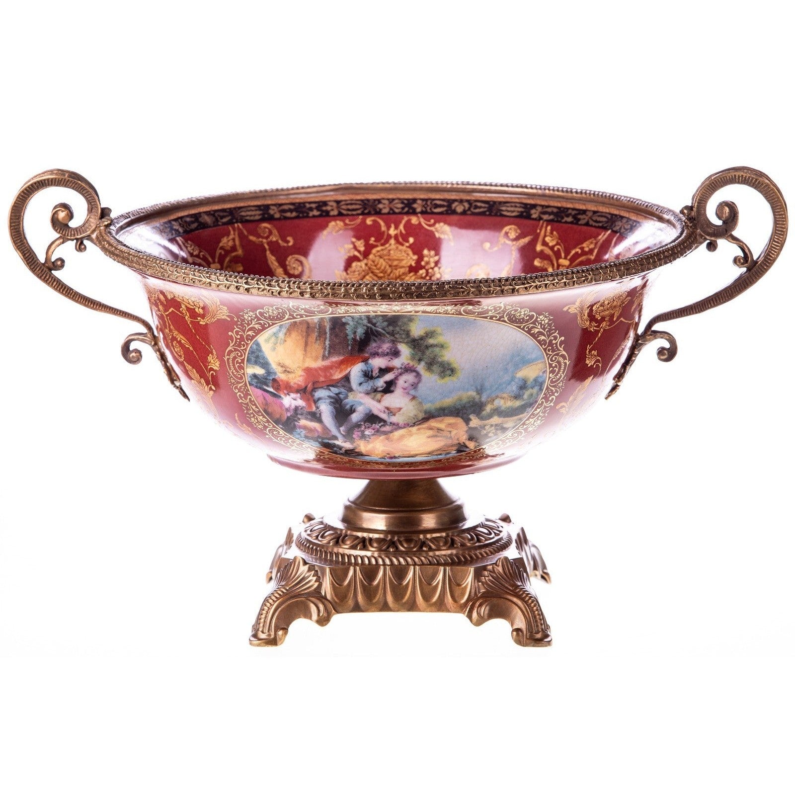 Rococo Porcelain Tazza Bowl | Handcrafted Porcelain Decor