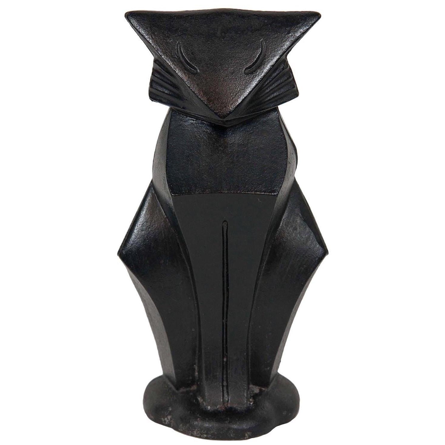 Art Deco Owl Sculpture | Handcrafted Bronze Decor