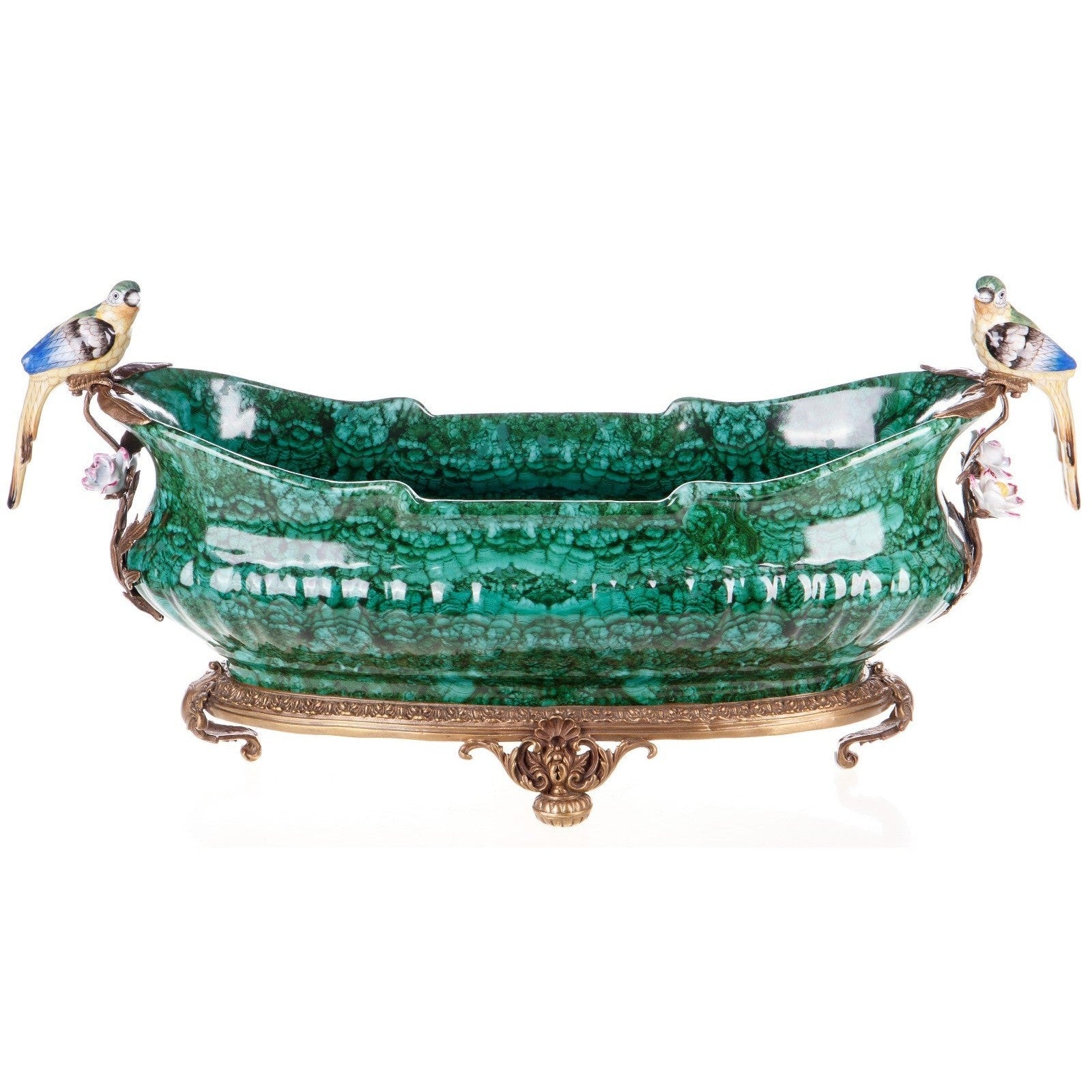 Bird Accent Trough Bowl | Handcrafted Ceramic Decor
