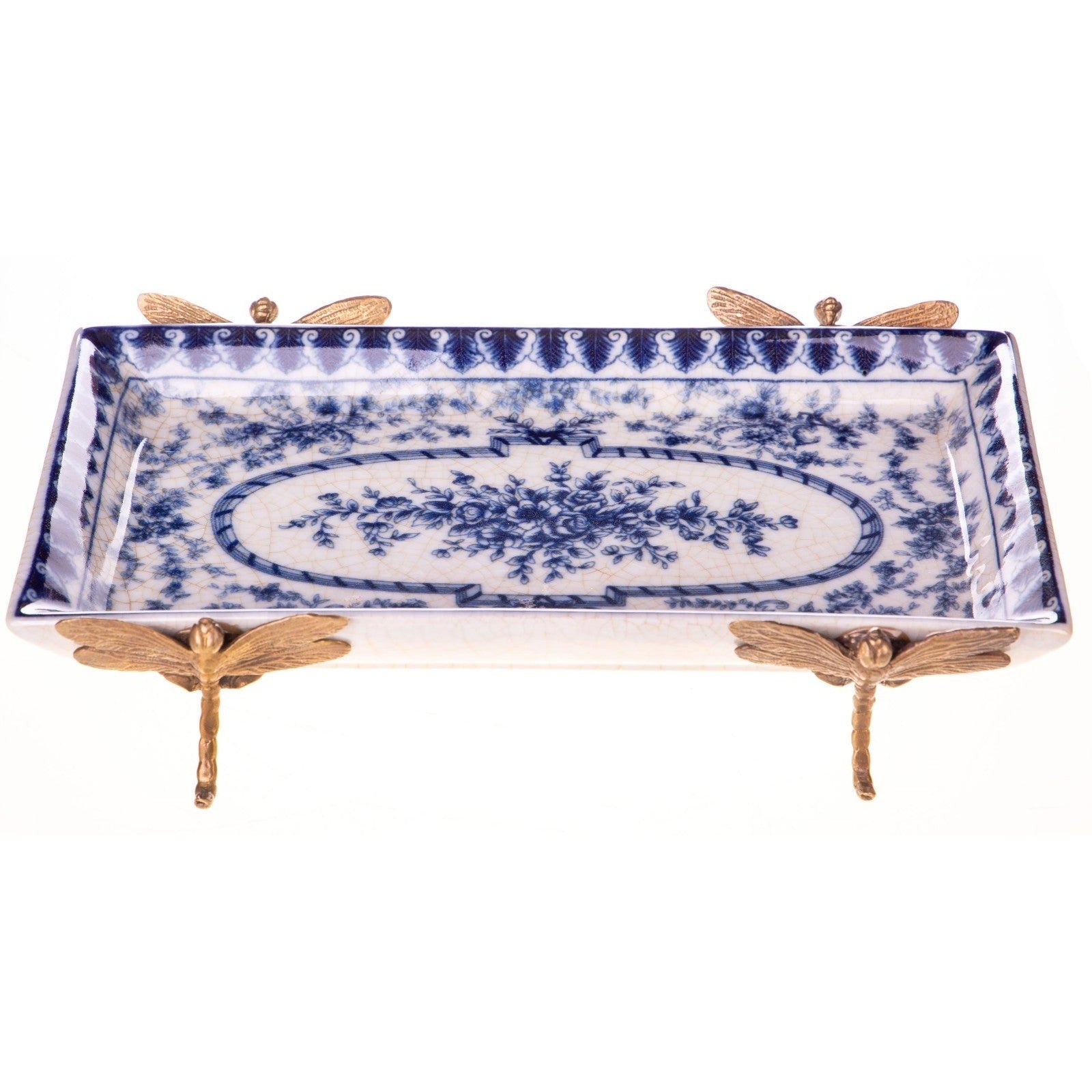 Dragonfly Porcelain Tray | Handcrafted Ceramic Decor