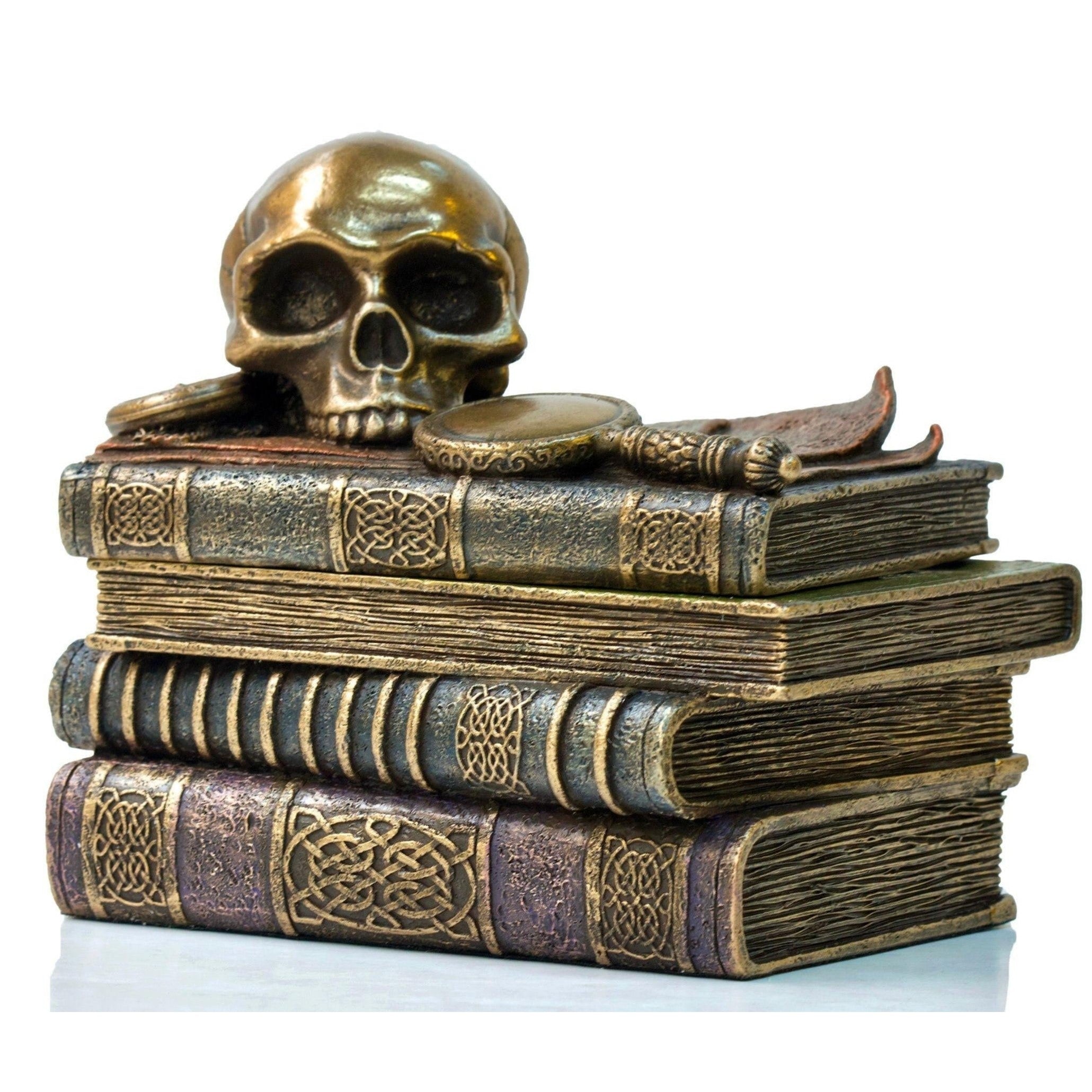 Book decor with Skull Jewellry Box | Curios & Collectibles