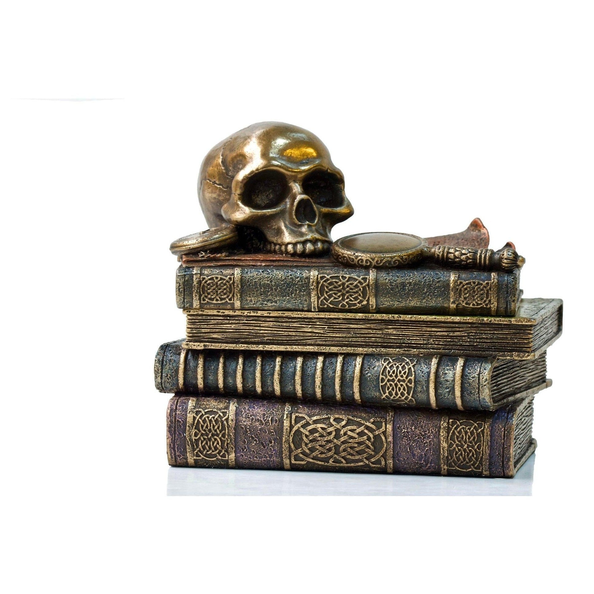 Book decor with Skull Jewellry Box | Curios & Collectibles