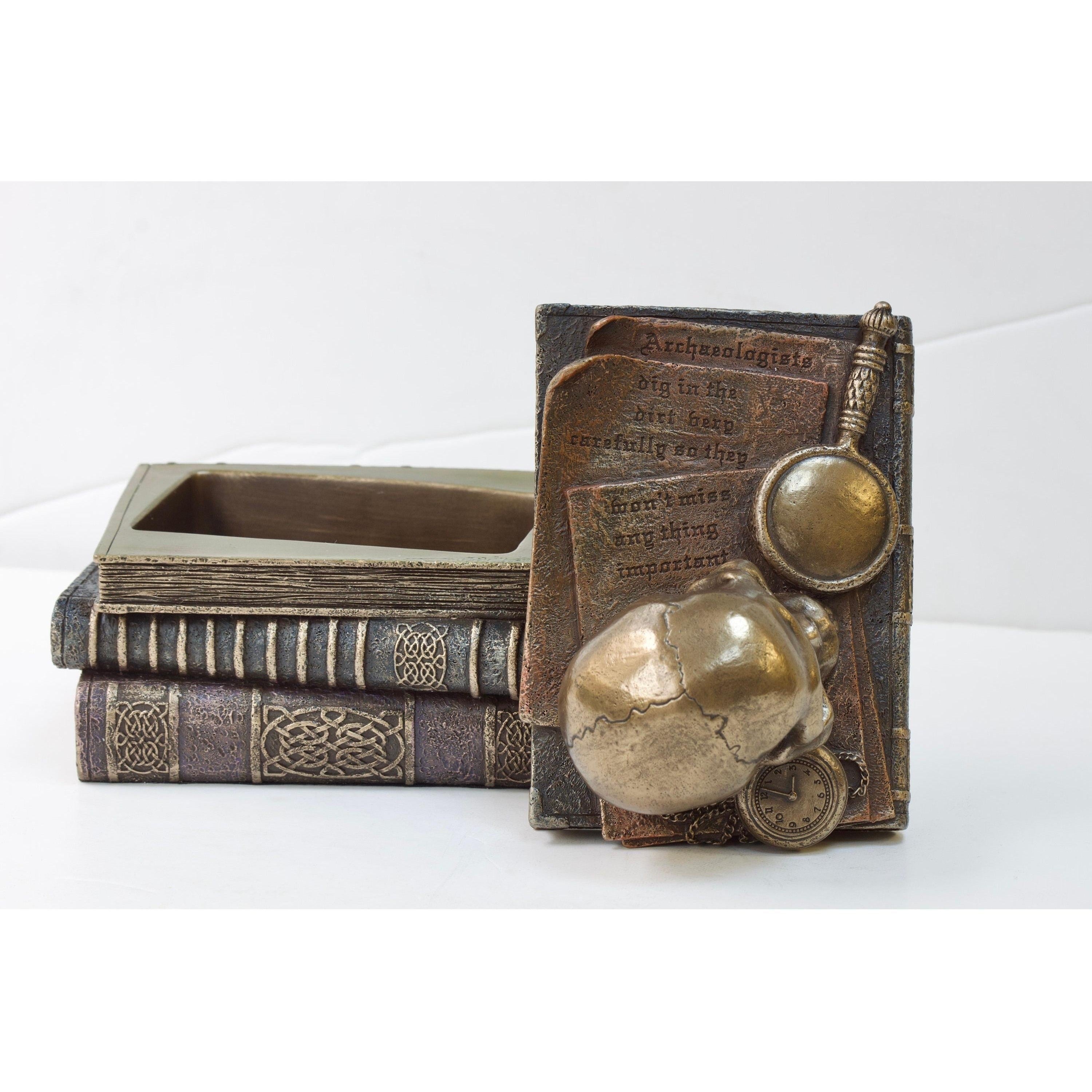 Book decor with Skull Jewellry Box | Curios & Collectibles