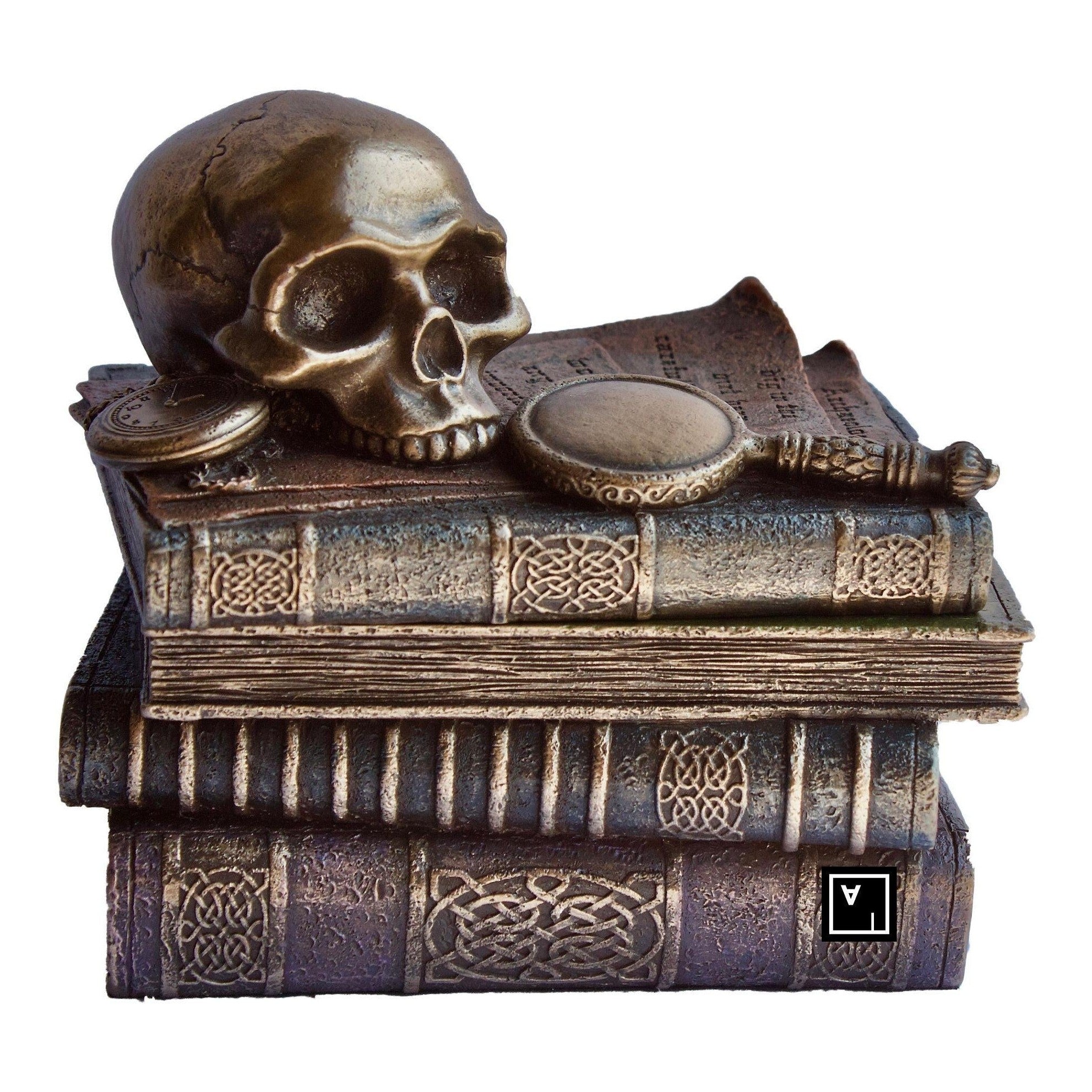 Book decor with Skull Jewellry Box | Curios & Collectibles