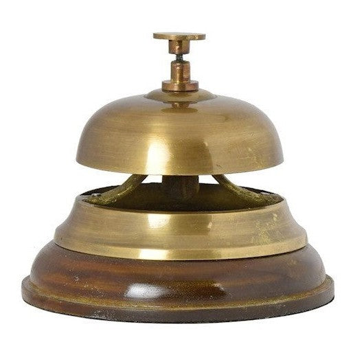 Vintage Brass Reception Bell | Handcrafted Brass Decor