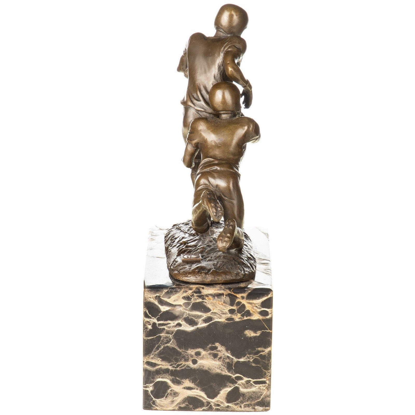 American Football Player Duo | Handcrafted Bronze Decor