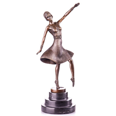 Ballet Dancer Sculpture | Handcrafted Bronze Decor