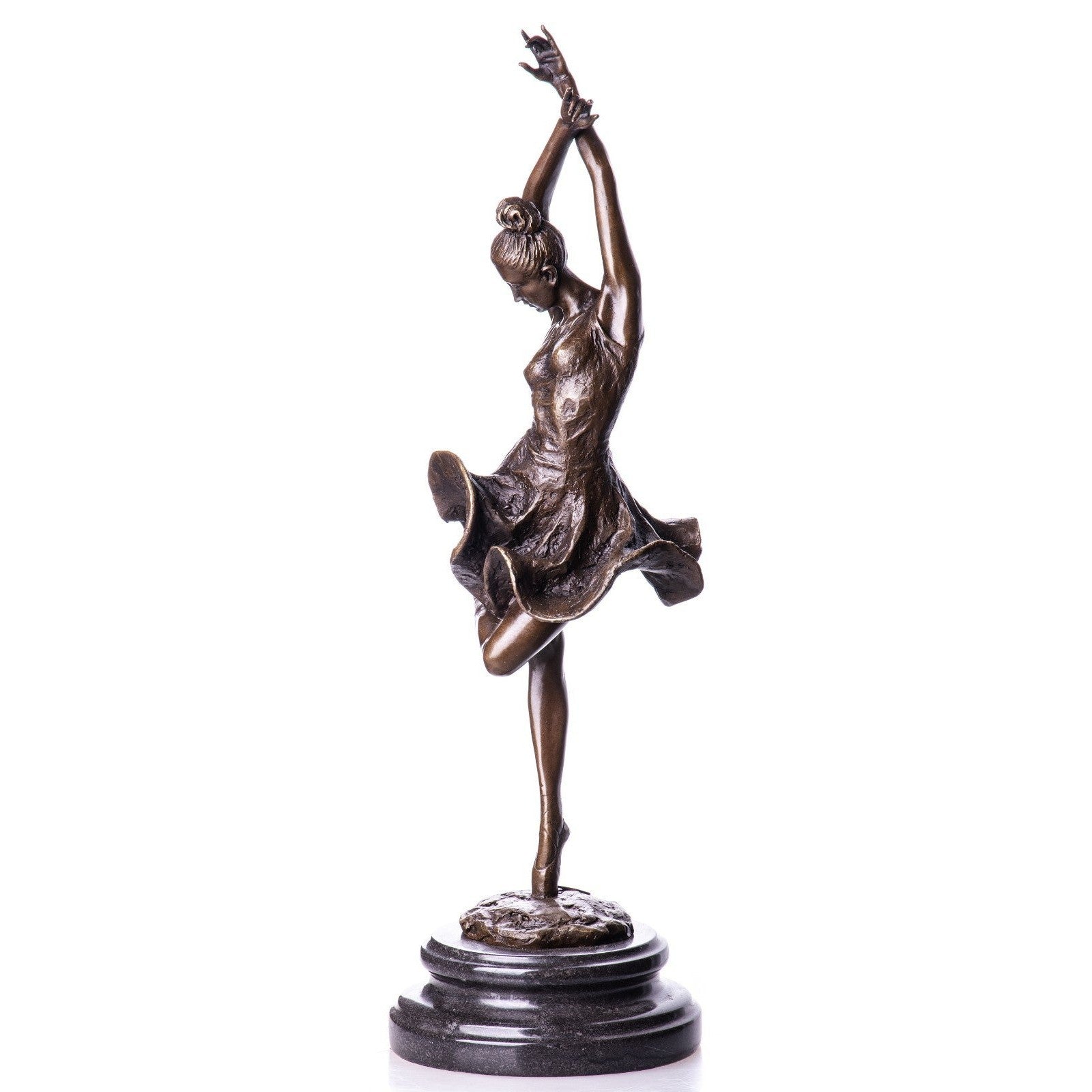 Dancing Woman Sculpture | Handcrafted Bronze Decor