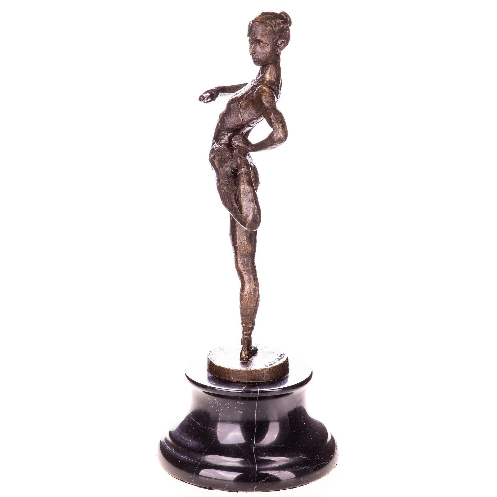Ballet Dancer Pose Sculpture | Handcrafted Bronze Decor