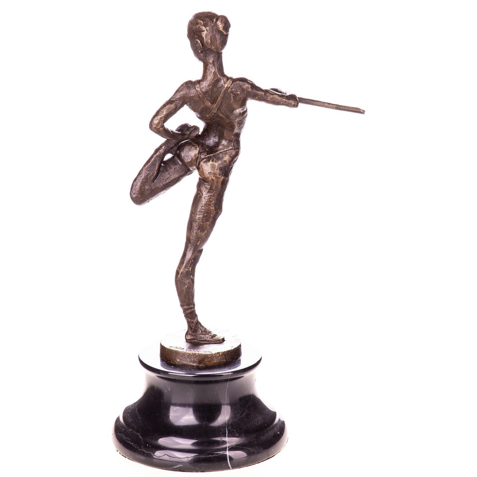 Ballet Dancer Pose Sculpture | Handcrafted Bronze Decor