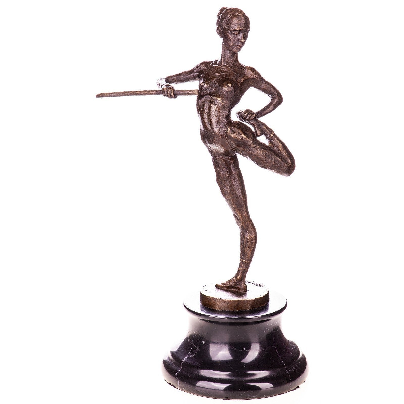 Ballet Dancer Pose Sculpture | Handcrafted Bronze Decor