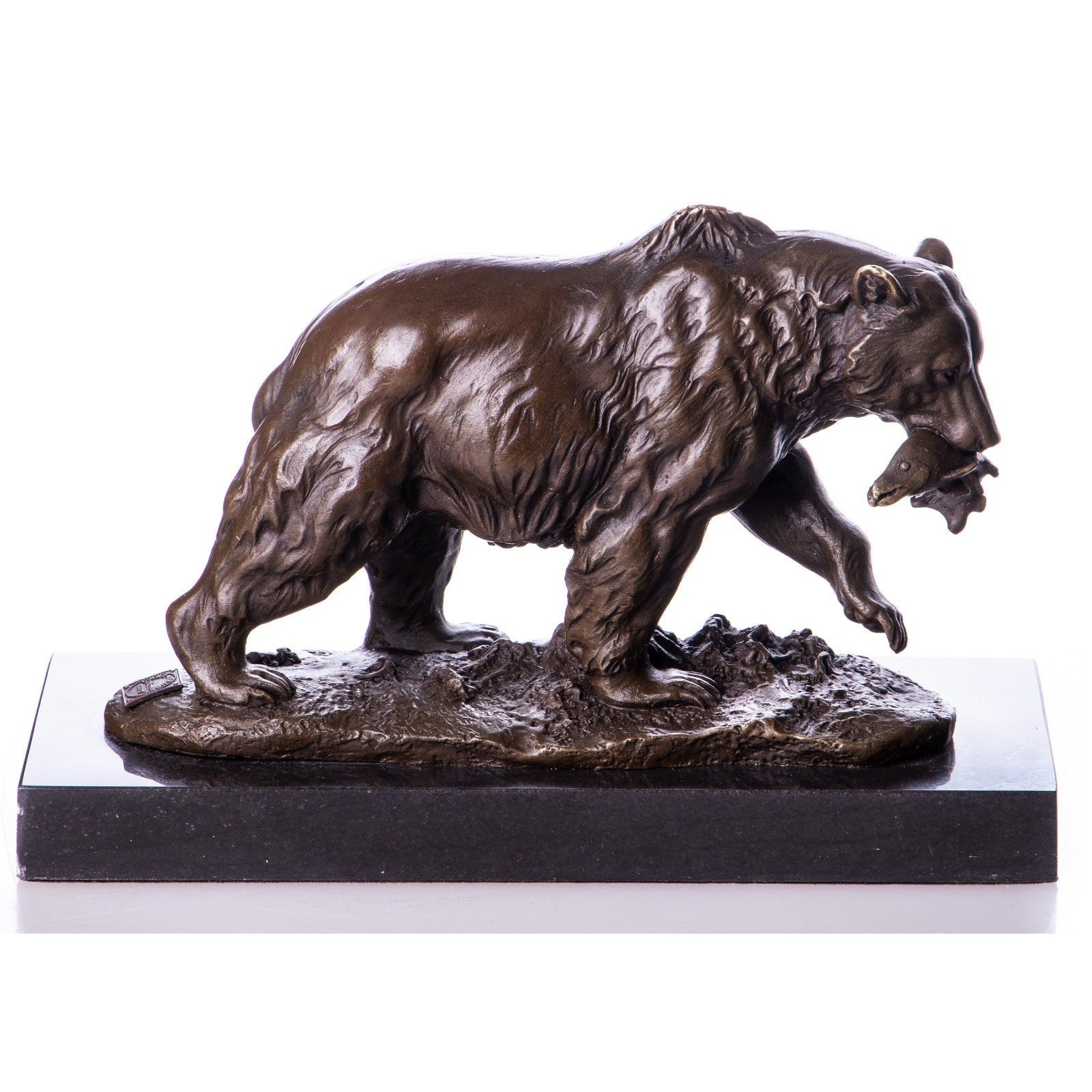 Walking Bear Sculpture | Handcrafted Bronze Decor