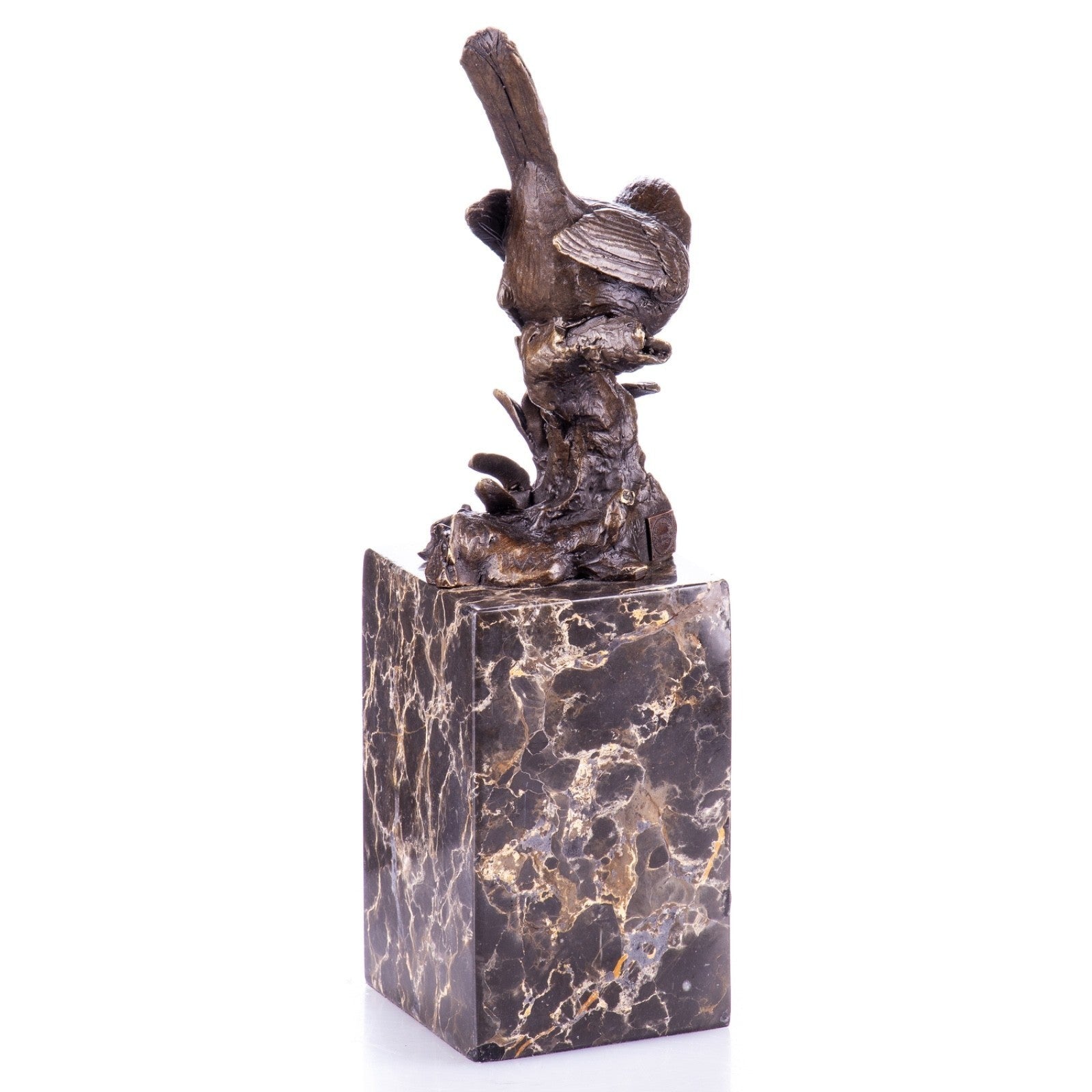 Perched Bird Statue | Handcrafted Bronze Decor | Unique Home Accent