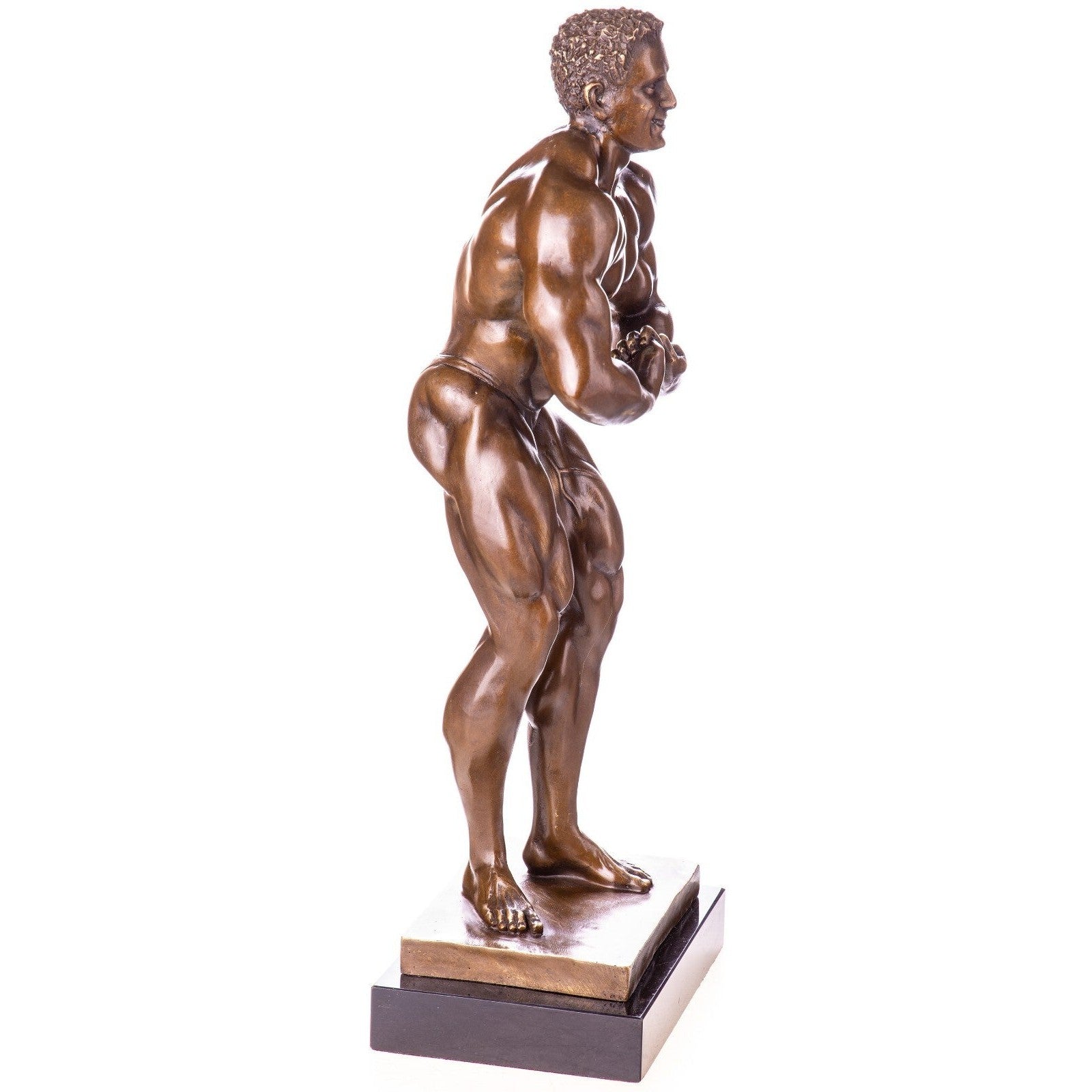 Bodybuilder Figure Statue | Handcrafted Bronze Decor