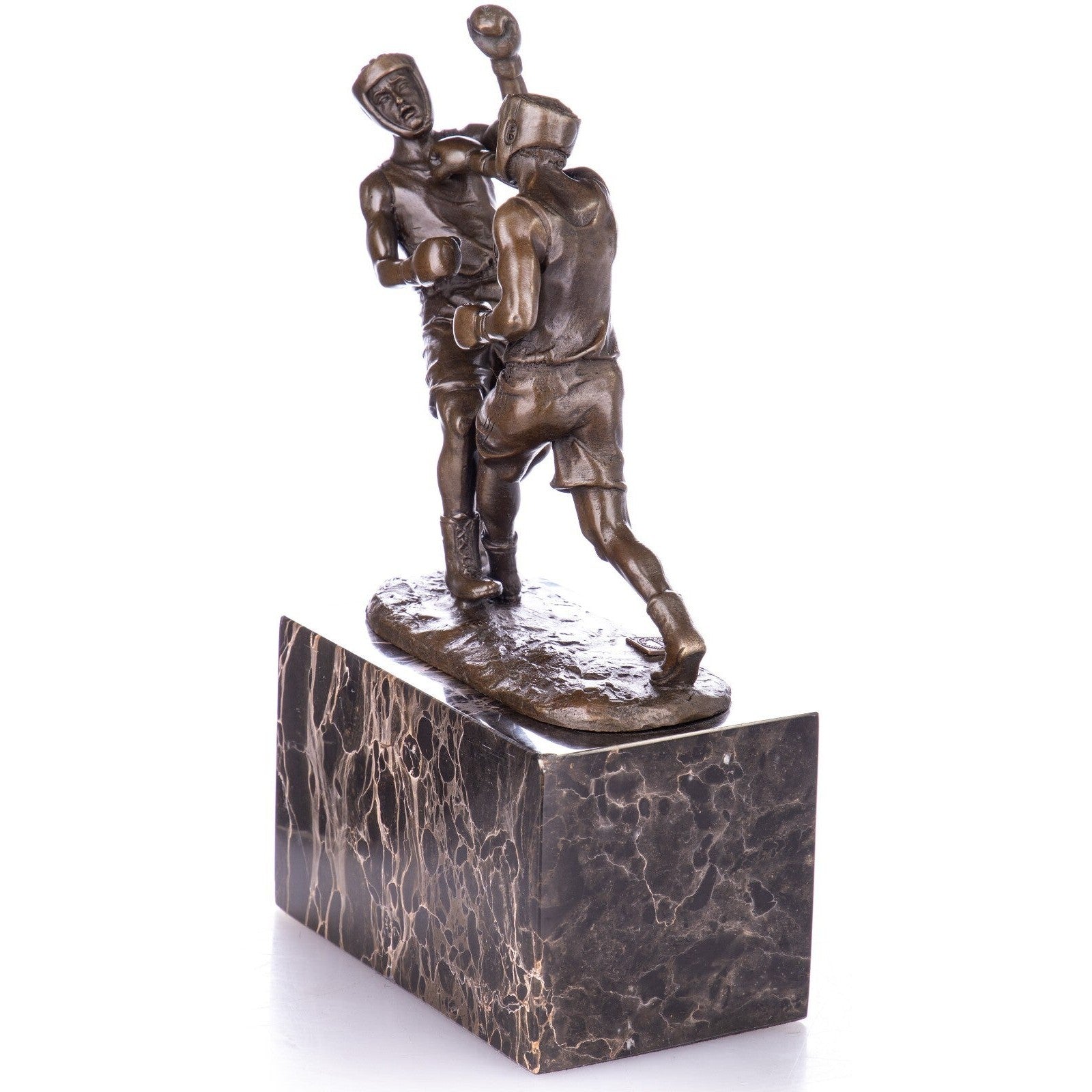 Boxing Fighters Sculpture | Handcrafted Bronze Decor