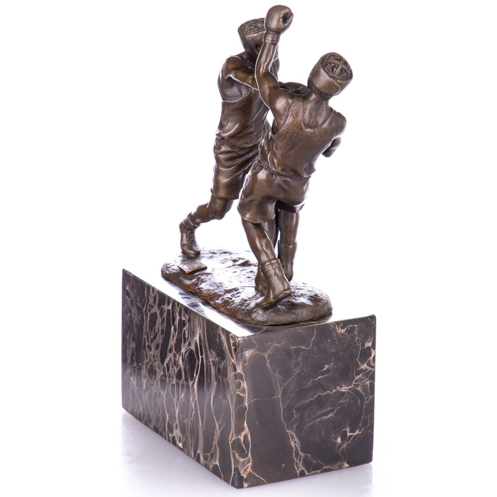 Boxing Fighters Sculpture | Handcrafted Bronze Decor