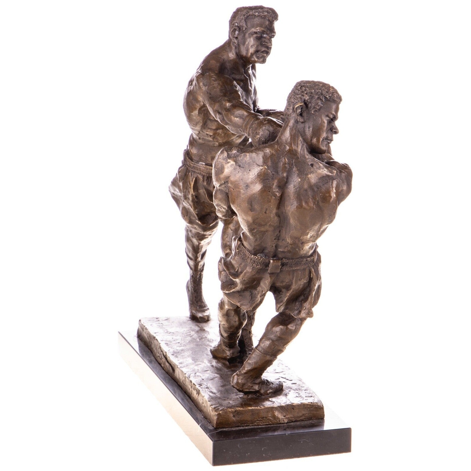 Boxing Fighters Sculpture | Handcrafted Bronze Decor