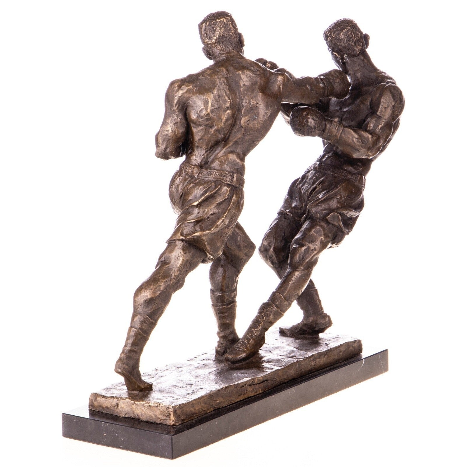 Boxing Fighters Sculpture | Handcrafted Bronze Decor