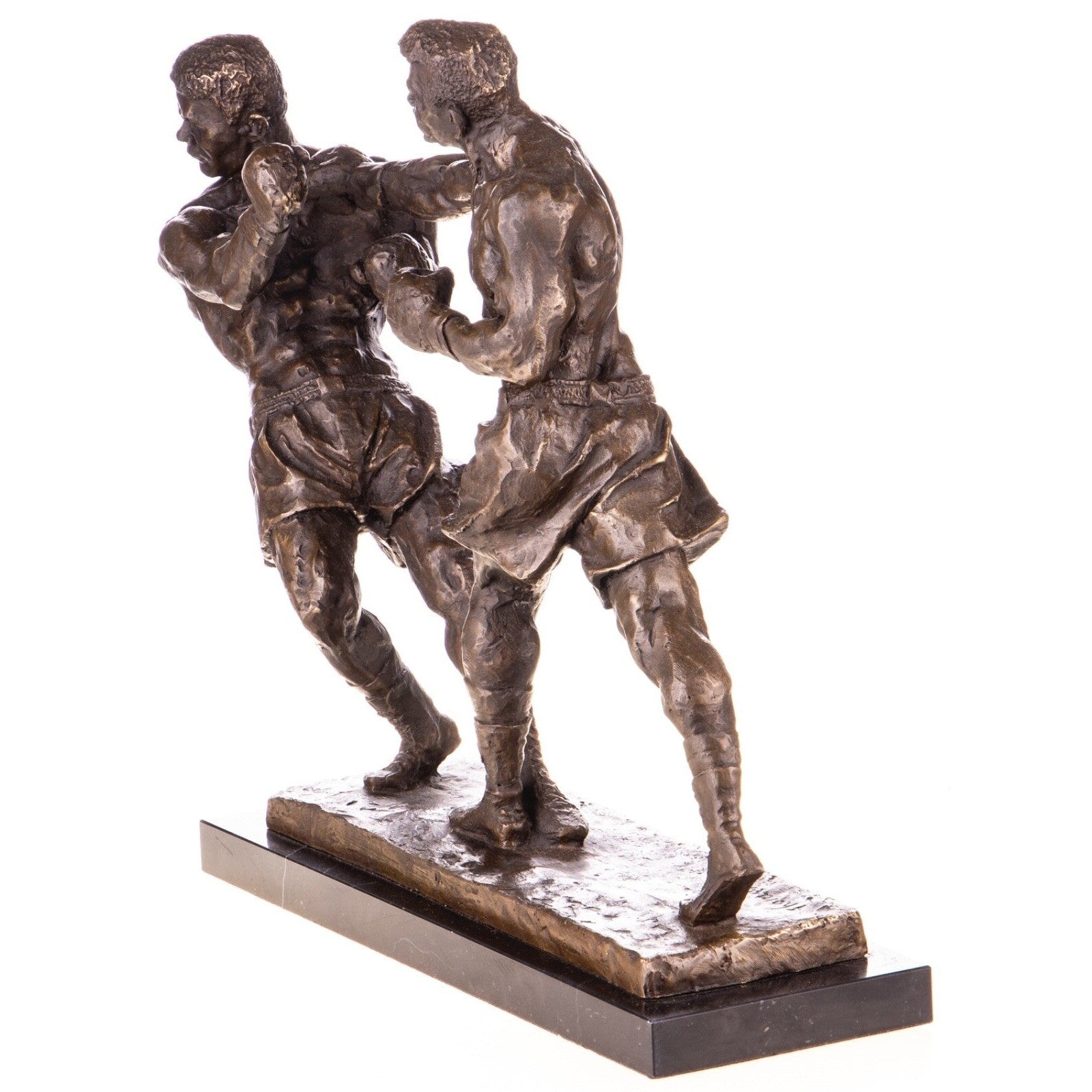 Boxing Fighters Sculpture | Handcrafted Bronze Decor