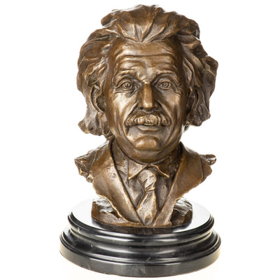 Albert Einstein Bust | Handcrafted Bronze Decor | Unique Home Accent