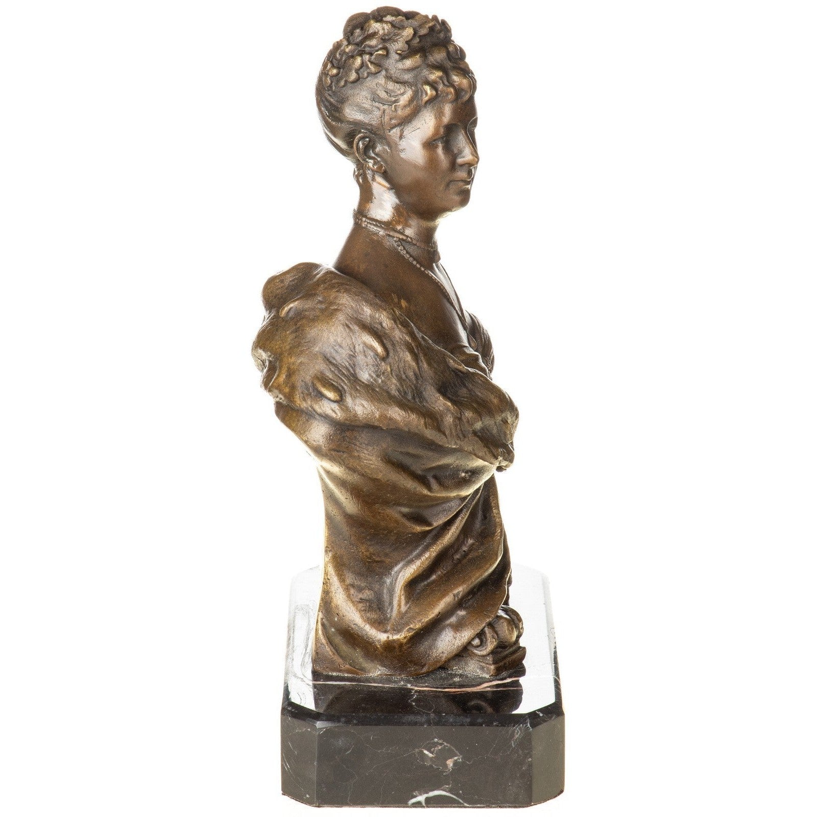 Classical Lady Bust Sculpture | Handcrafted Bronze Decor