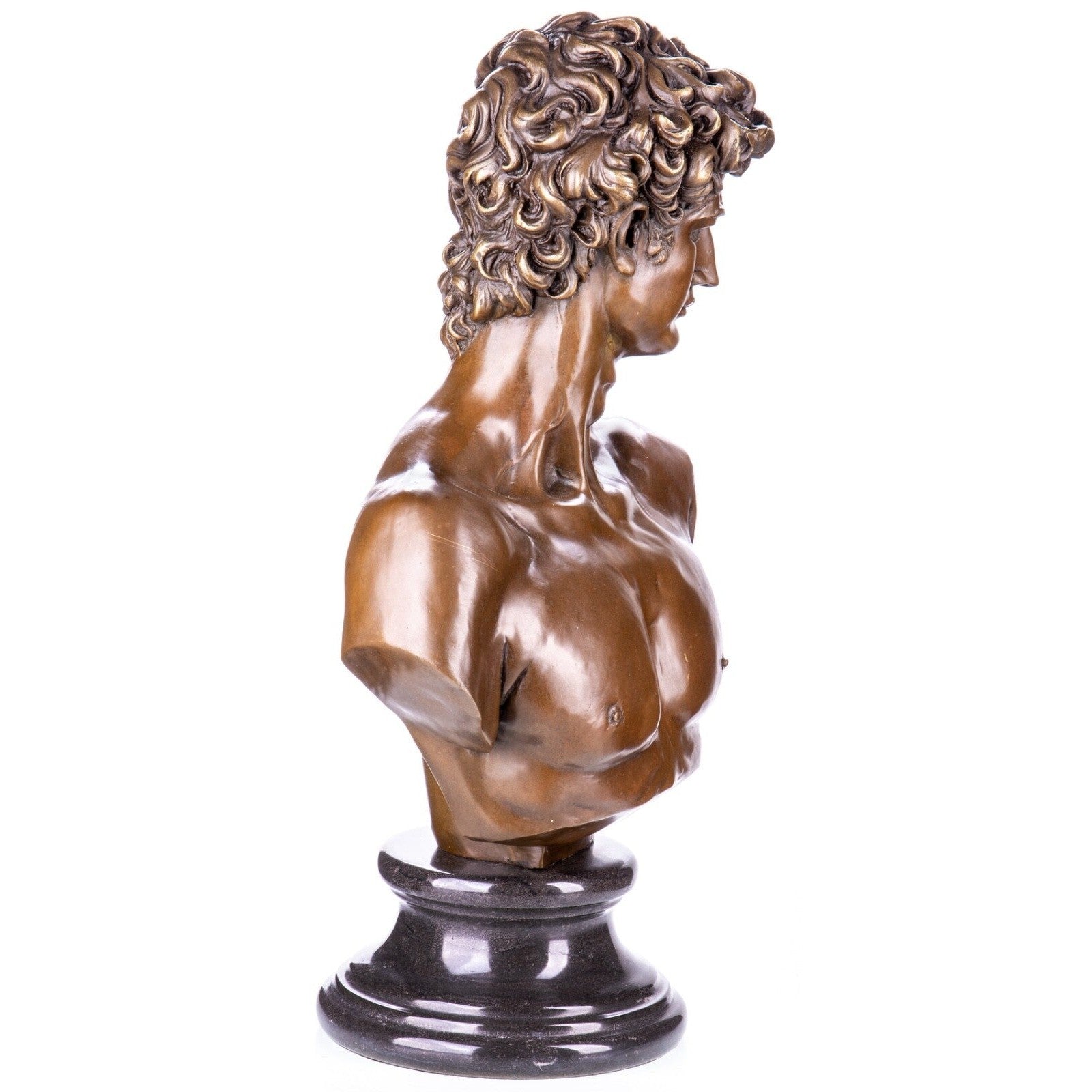 David Bust Statue | Handcrafted Bronze Decor | Unique Home Accent