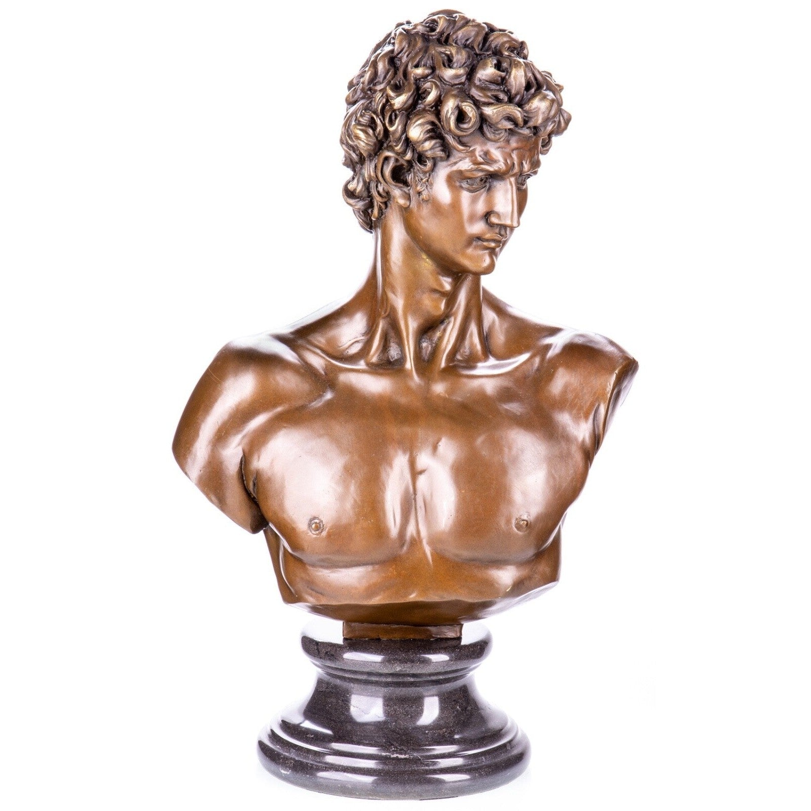 David Bust Statue | Handcrafted Bronze Decor | Unique Home Accent