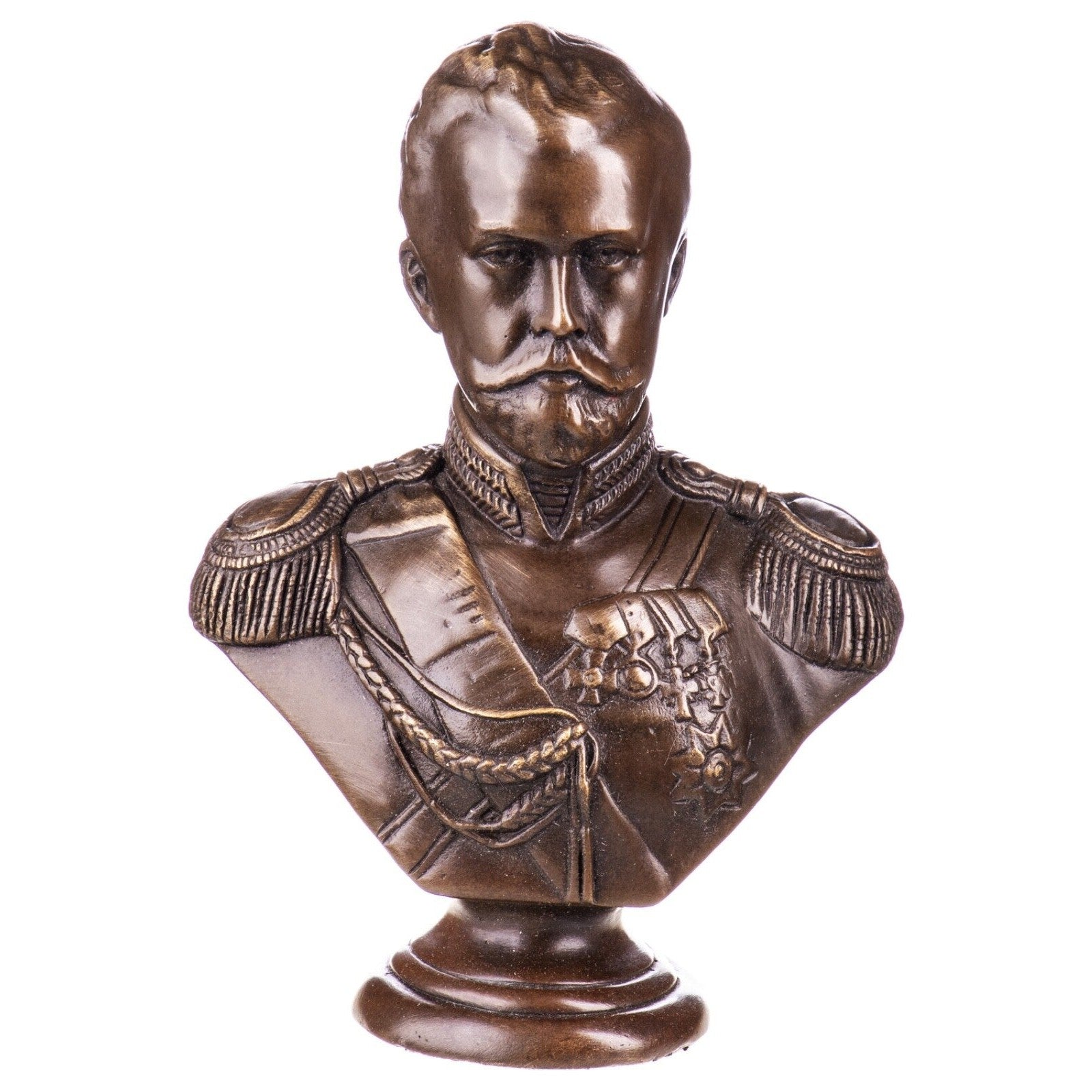 Military Officer Bust Statue | Handcrafted Bronze Decor