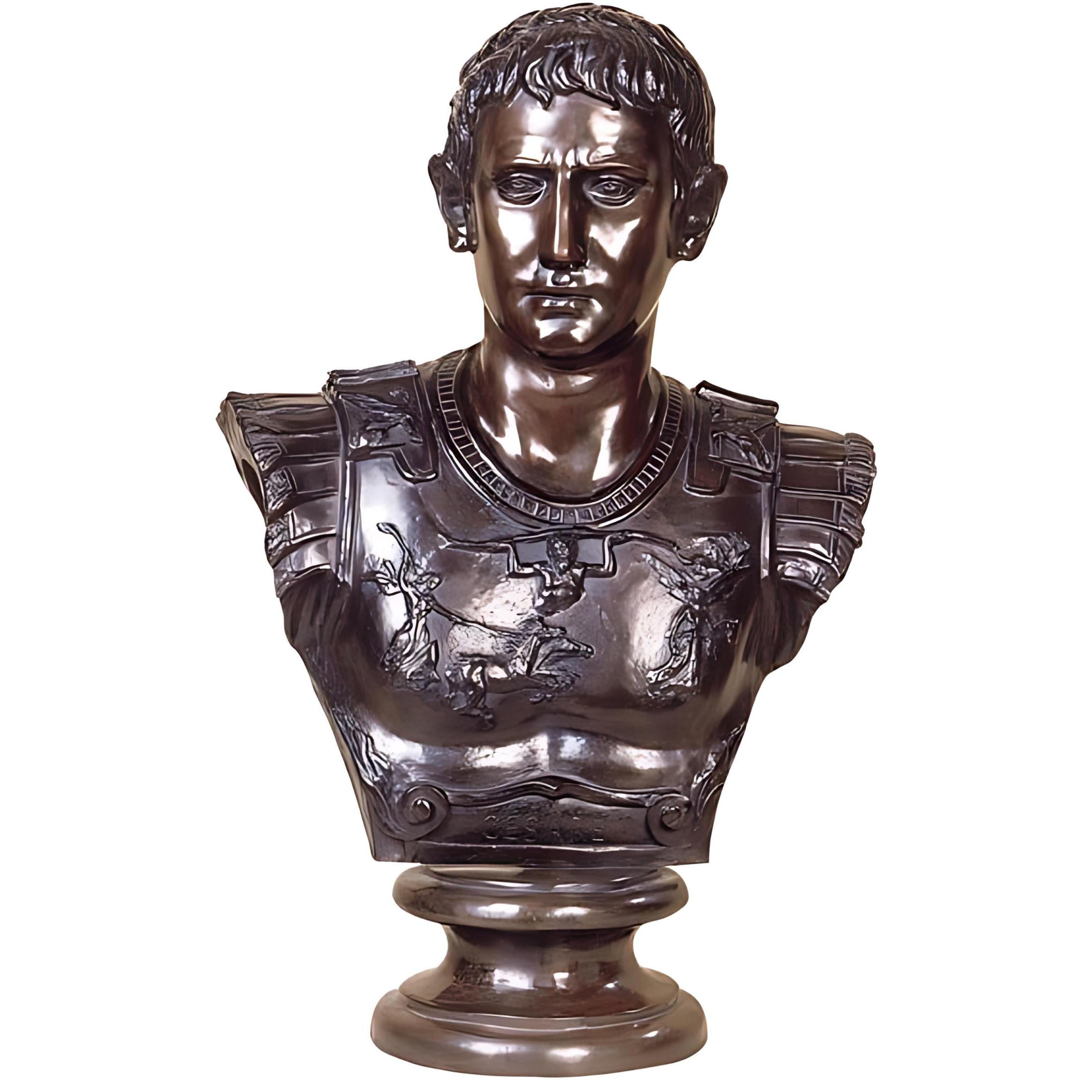 Roman Emperor Bust Statue | Handcrafted Bronze Decor